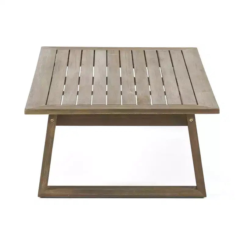 Christopher Knight Home Hazel Ensemble Causeuse et Table Basse d'Extérieur en Bois d'Acacia avec Coussins