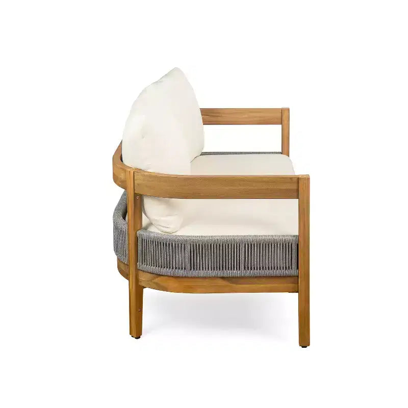 Christopher Knight Home Olympia Ensemble de 4 fauteuils d'extérieur en bois d'acacia, beige/teck