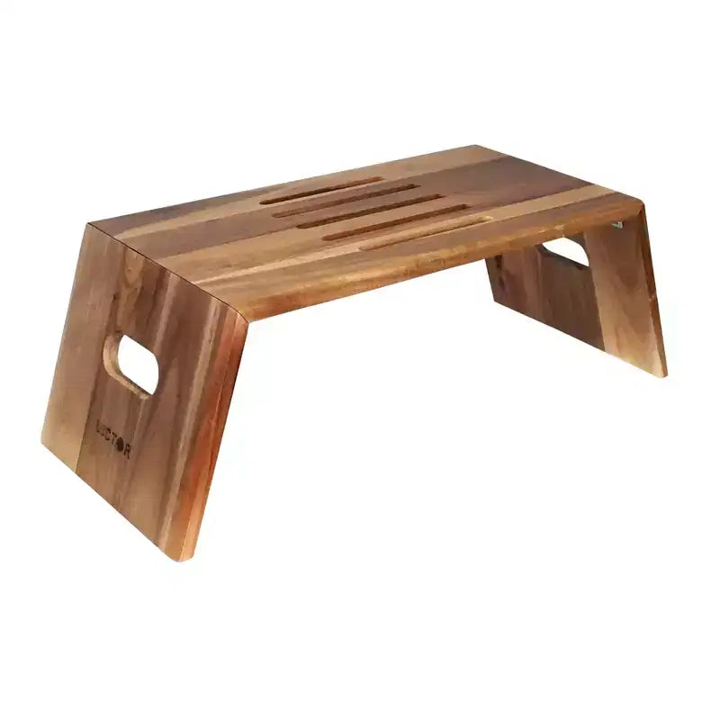 Support pliable portable pour ordinateur portable - Bois d'acacia