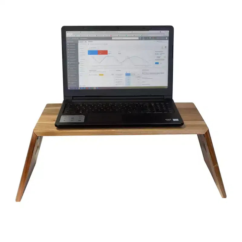 Support pliable portable pour ordinateur portable - Bois d'acacia