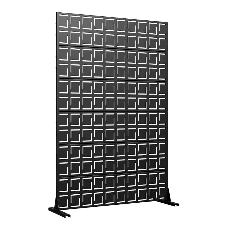 Jardinière en métal noir de 183 cm (H) x 119 cm (L) avec treillis pour terrasse, jardin et balcons