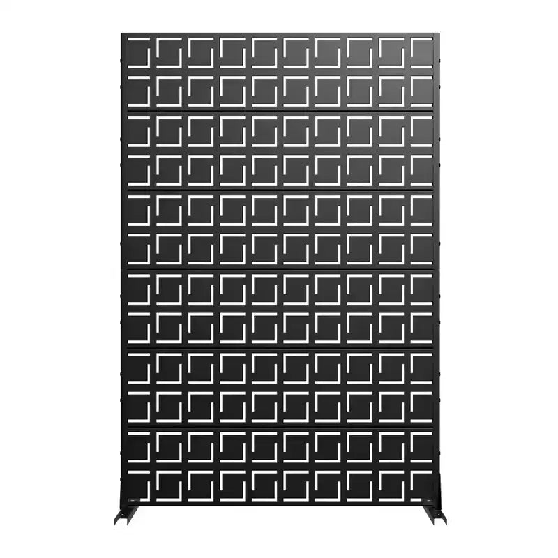 Jardinière en métal noir de 183 cm (H) x 119 cm (L) avec treillis pour terrasse, jardin et balcons