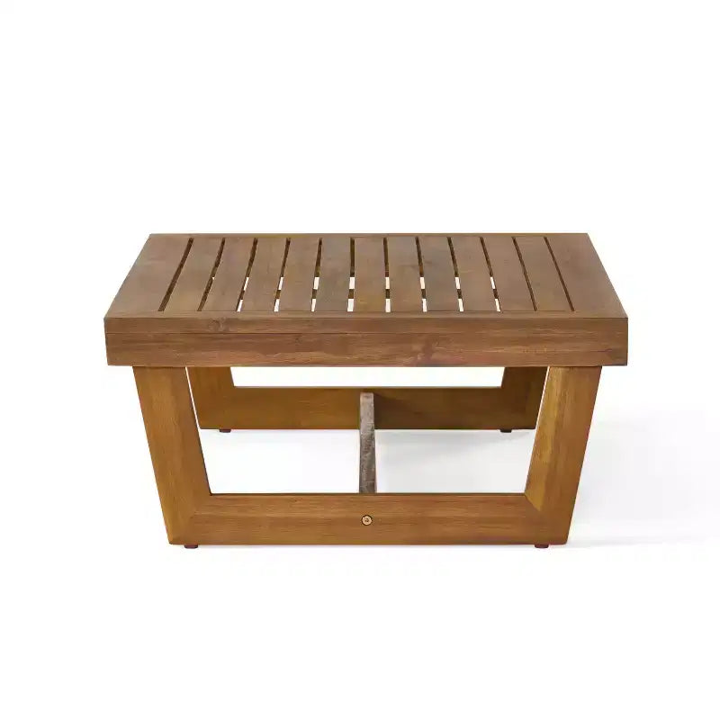 Christopher Knight Home Uland, ensemble de 7 places d'extérieur en bois d'acacia à lattes avec coussins