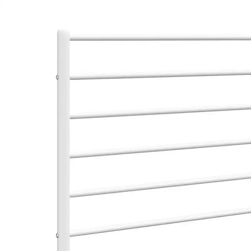 Tête de lit métallique durable, style moderne, blanche, pour lit double