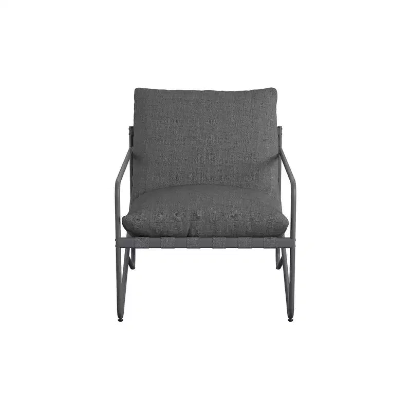 Ensemble de conversation 4 pièces Novogratz Wrenn avec coussins et assise en toile tendue