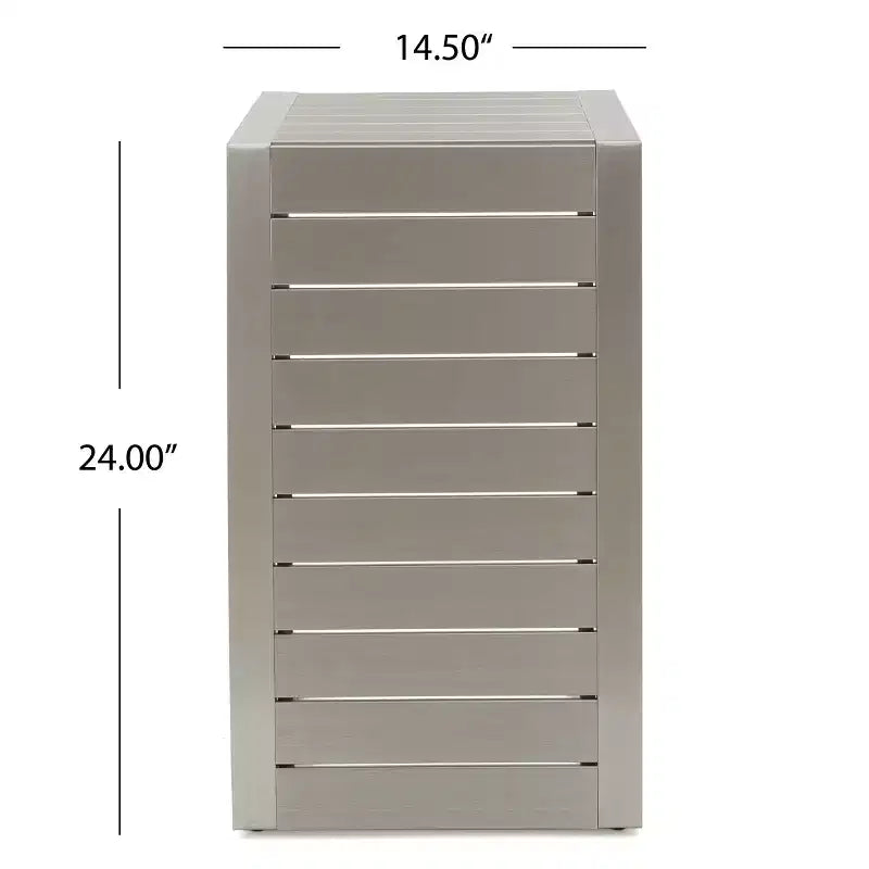 Christopher Knight Home Crested Bay, ensemble de discussion d'extérieur en aluminium 3 pièces avec table en C