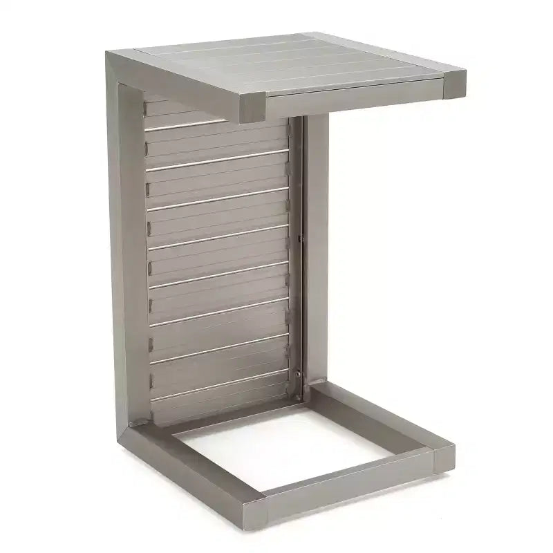 Christopher Knight Home Crested Bay, ensemble de discussion d'extérieur en aluminium 3 pièces avec table en C