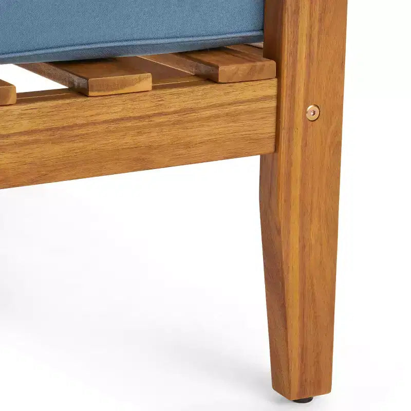 GDFStudio Keanu Canapé deux places et table basse d'extérieur en bois d'acacia avec coussins