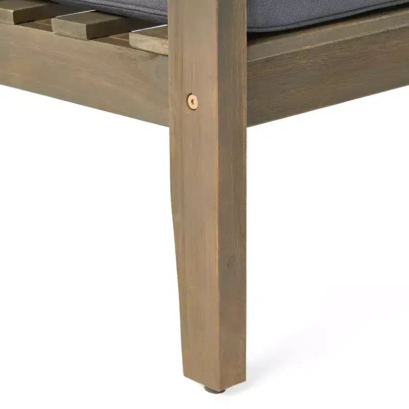 GDFStudio Keanu Canapé deux places et table basse d'extérieur en bois d'acacia avec coussins