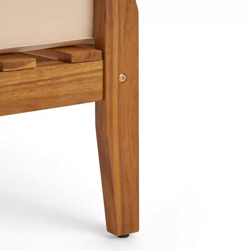 GDFStudio Keanu Canapé deux places et table basse d'extérieur en bois d'acacia avec coussins
