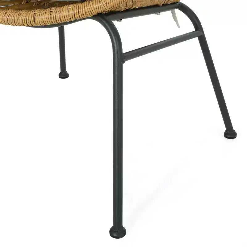 Christopher Knight Home Specter Ensemble de 3 meubles de conversation d'extérieur en osier et verre trempé avec coussins, marron clair/beige