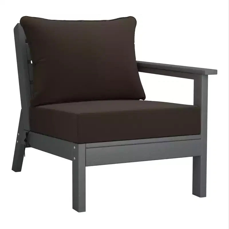 WestinTrends Avalon Salon de Jardin Modulable 6 Pièces, Gris/Marron