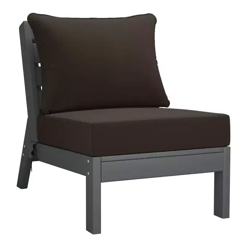 WestinTrends Avalon Salon de Jardin Modulable 6 Pièces, Gris/Marron
