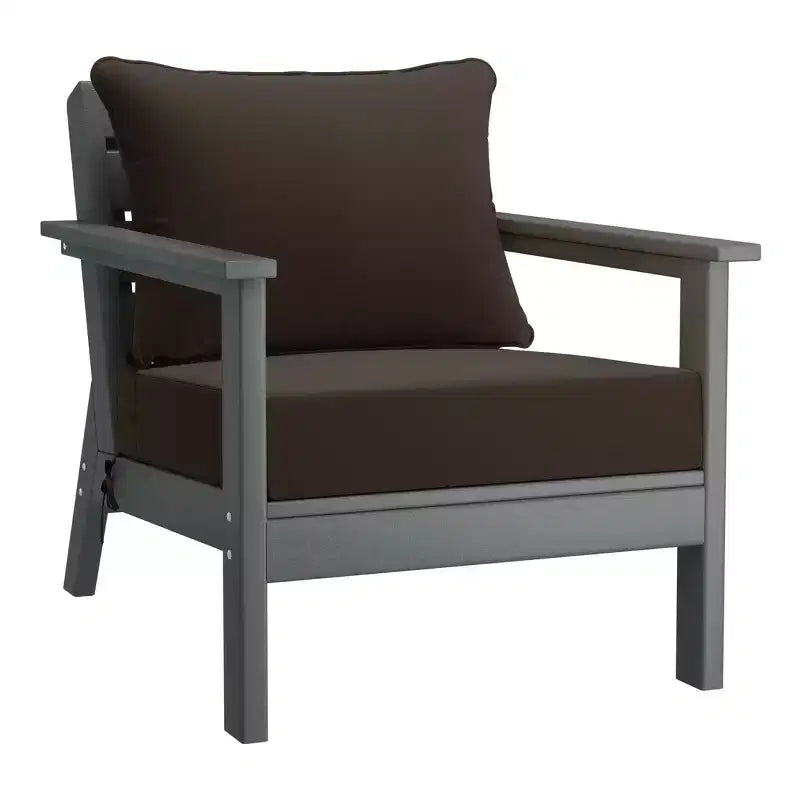 WestinTrends Avalon Salon de Jardin Modulable 6 Pièces, Gris/Marron