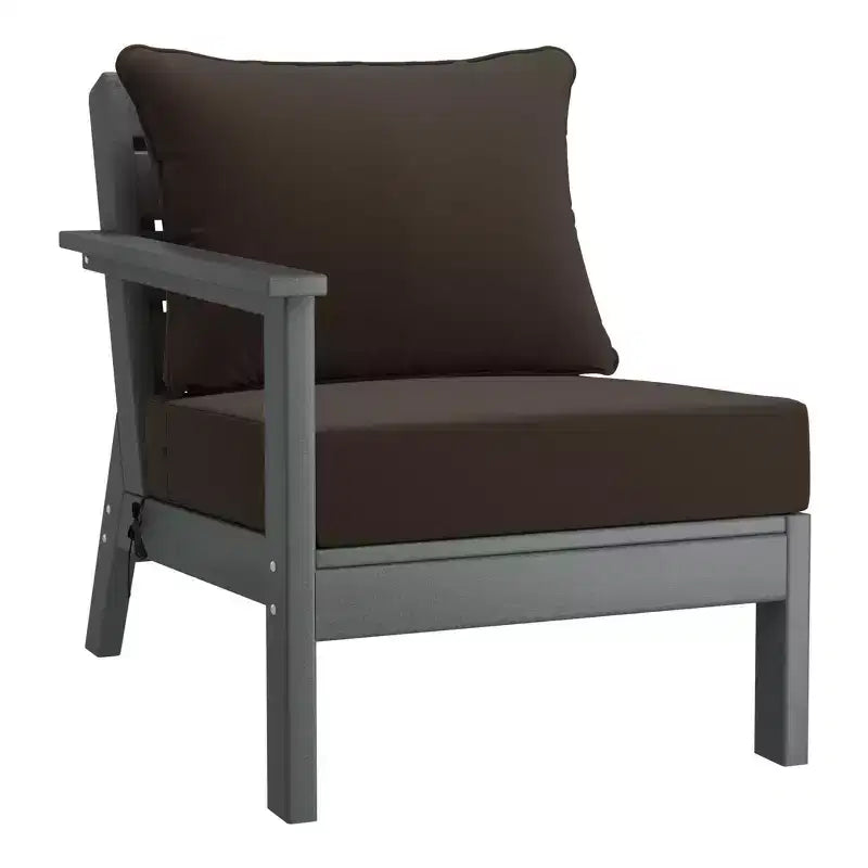 WestinTrends Avalon Salon de Jardin Modulable 6 Pièces, Gris/Marron