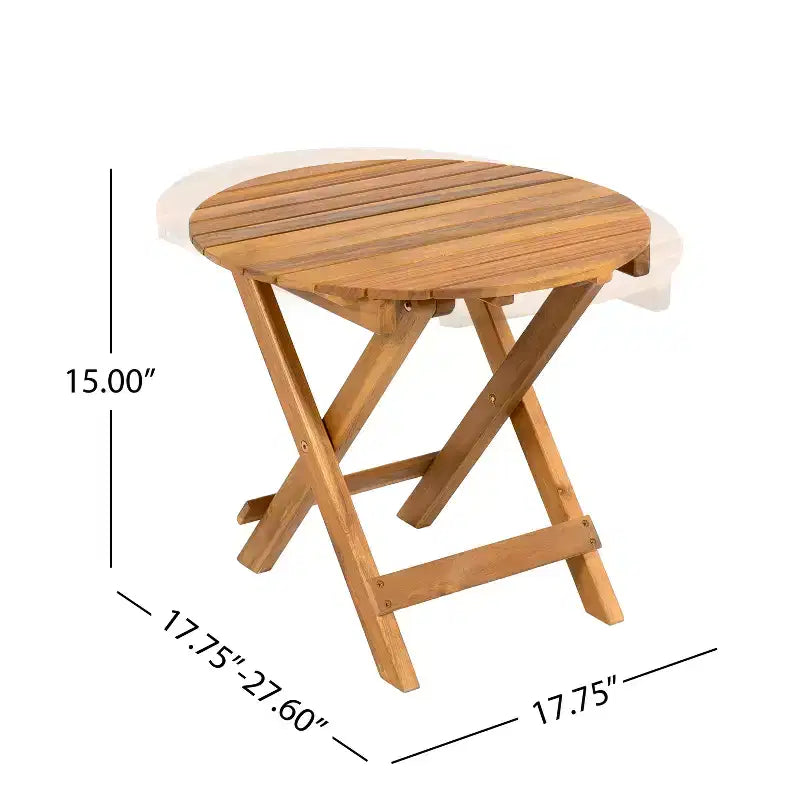Christopher Knight Home Fred Ensemble 5 Pièces Extérieur en Bois d'Acacia avec Chaises Longues Réglables et Table d'Appoint