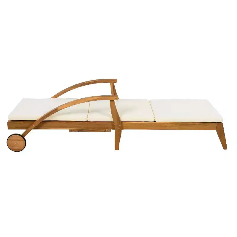 Christopher Knight Home Fred Ensemble 5 Pièces Extérieur en Bois d'Acacia avec Chaises Longues Réglables et Table d'Appoint
