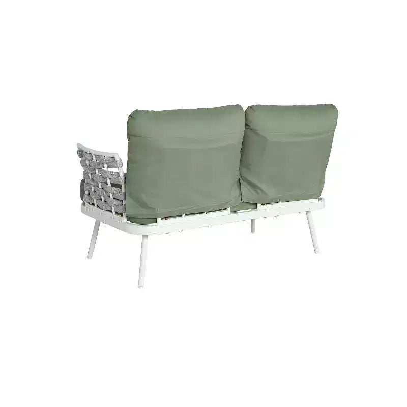 Christopher Knight Home Belle Ensemble de 4 pièces pour patio, moderne, en métal et corde tressée avec table basse