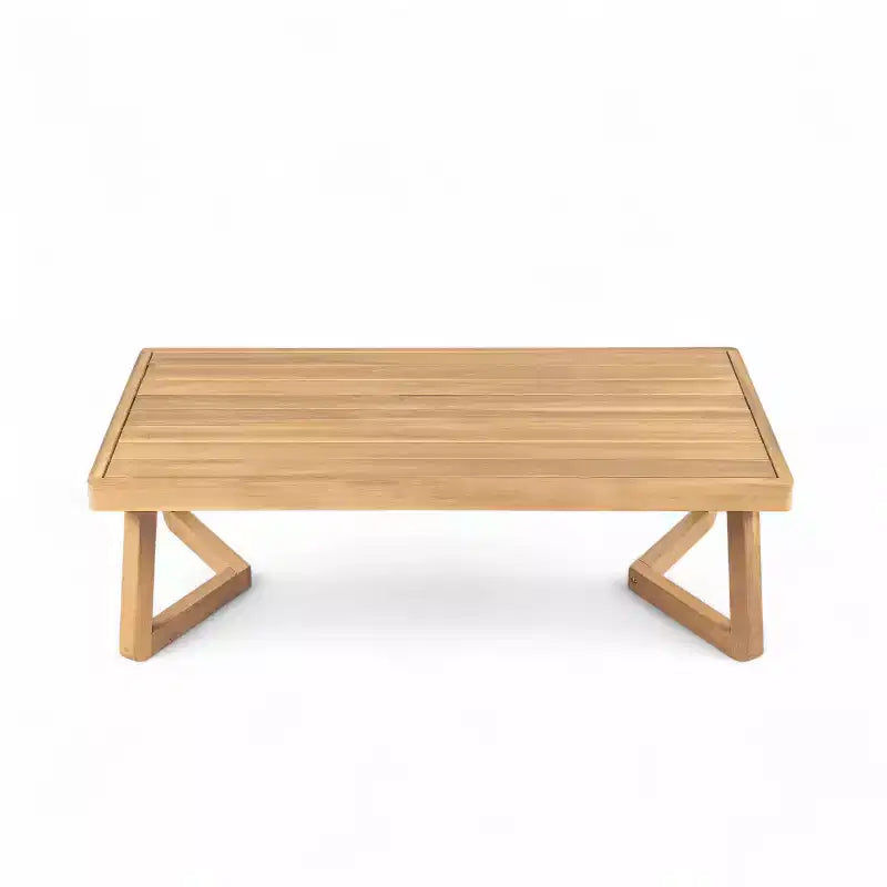 Christopher Knight Home Yantic - Causeuse et table basse d'extérieur modernes en bois d'acacia avec coussins résistants à l'eau