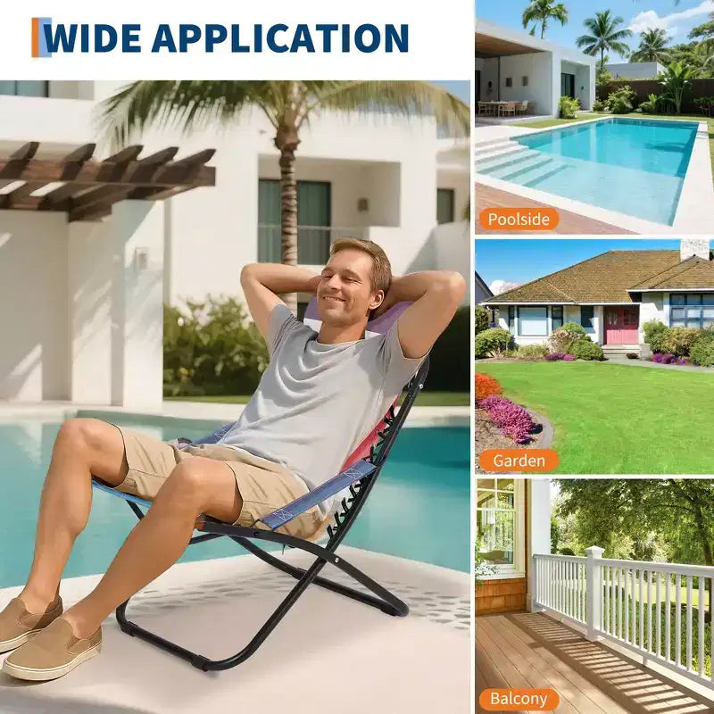 Chaise de camping, Chaise de plage portable, Fauteuil pliant, pour la plage, la cour, le pique-nique, les voyages