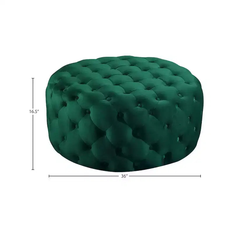 Banc/Ottoman matelassé en velours