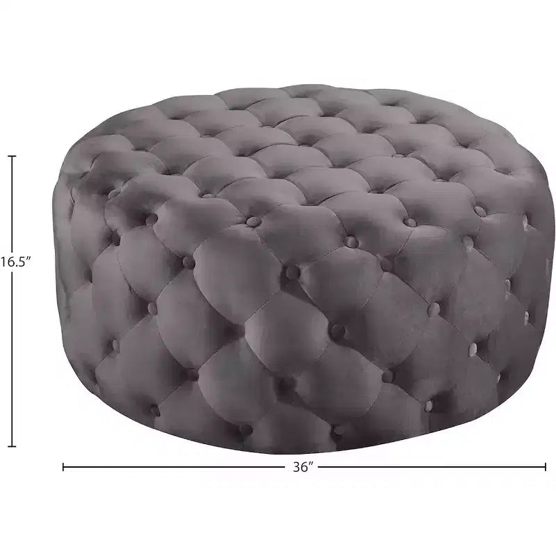 Banc/Ottoman matelassé en velours