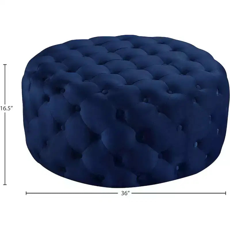 Banc/Ottoman matelassé en velours