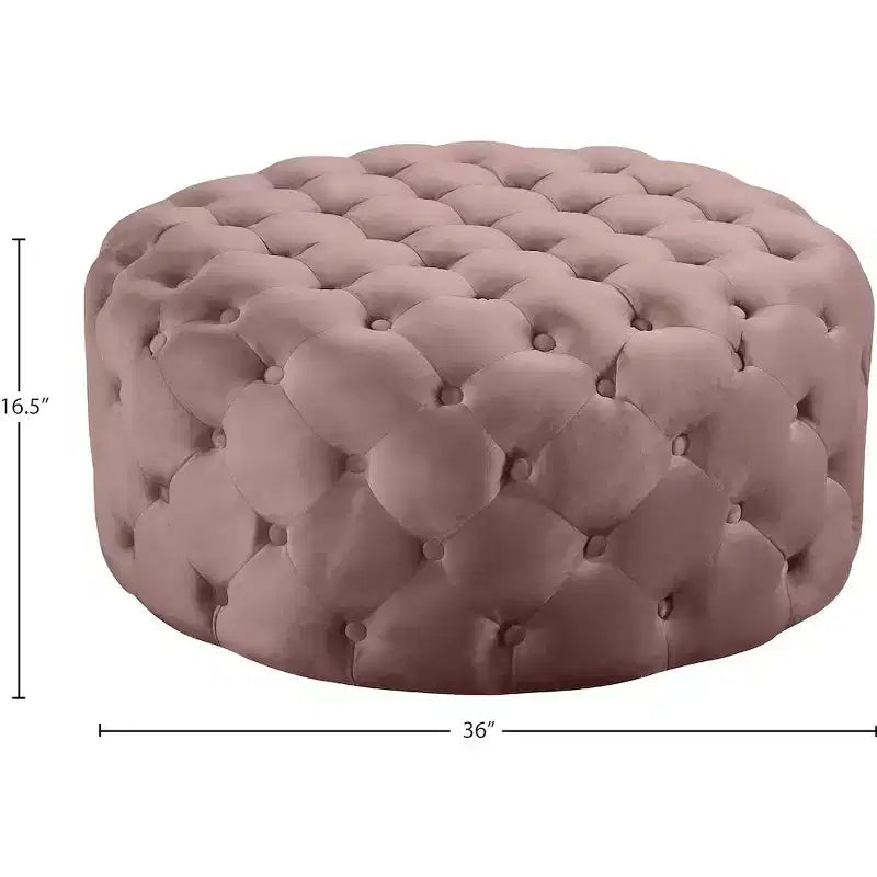 Banc/Ottoman matelassé en velours