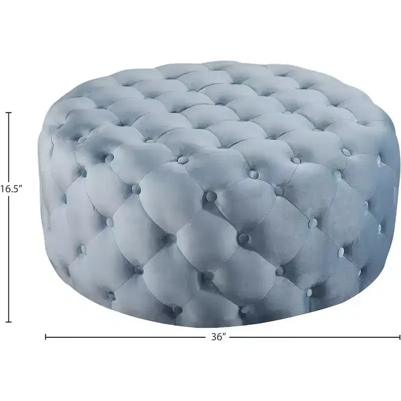Banc/Ottoman matelassé en velours