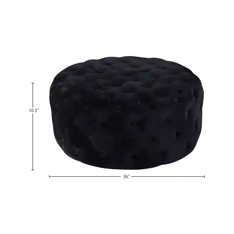 Banc/Ottoman matelassé en velours