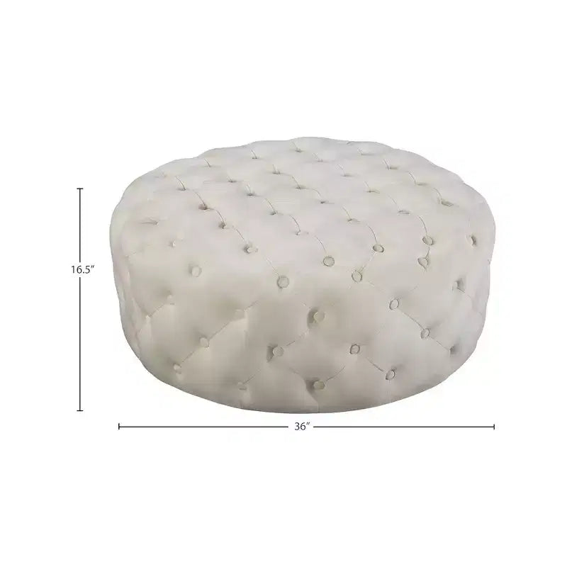 Banc/Ottoman matelassé en velours