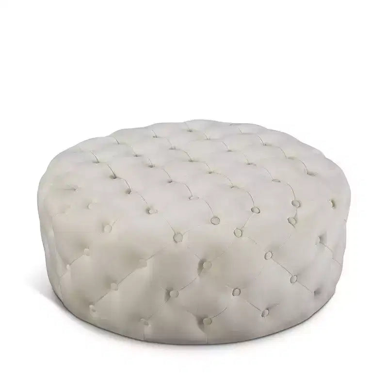 Banc/Ottoman matelassé en velours