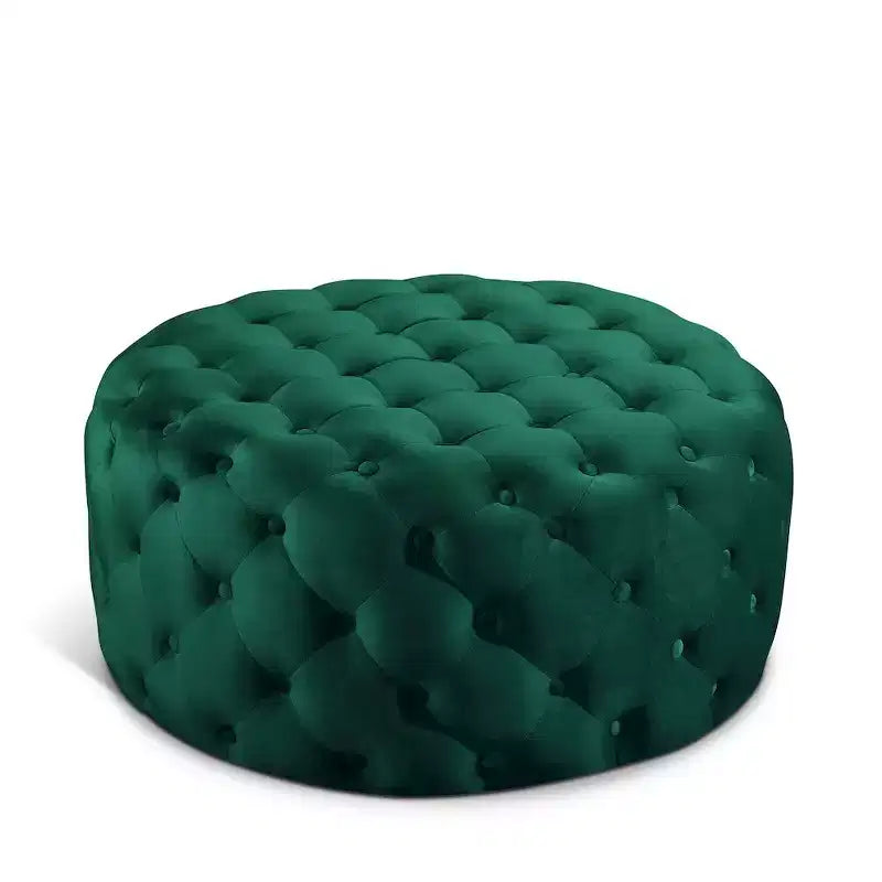 Banc/Ottoman matelassé en velours