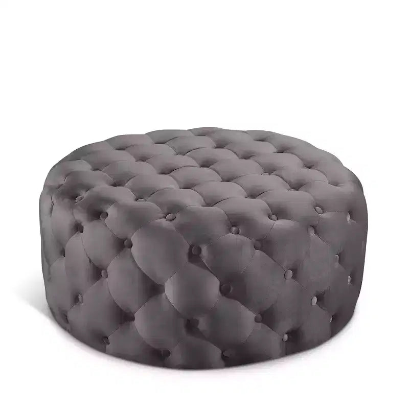 Banc/Ottoman matelassé en velours