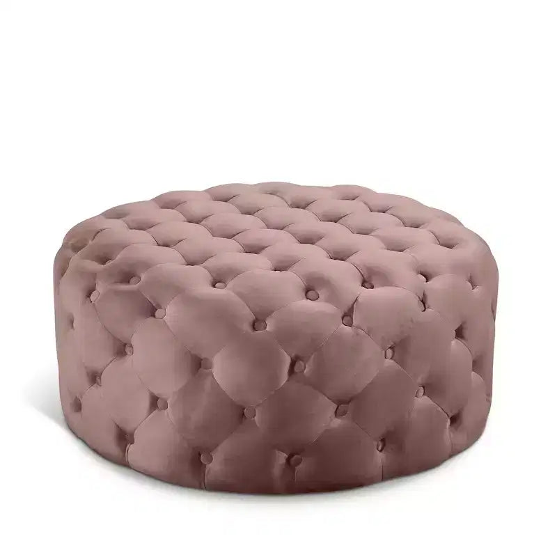 Banc/Ottoman matelassé en velours