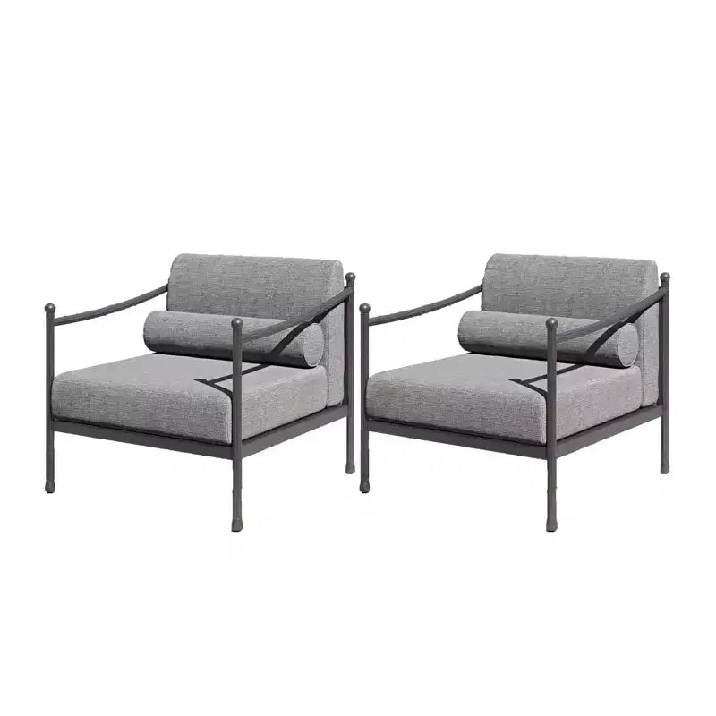 Ensemble de canapés de conversation surdimensionnés haut de gamme pour patio extérieur Captiva Designs avec coussins très épais et table basse