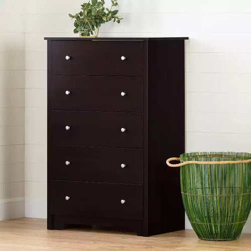 Commode à 5 tiroirs gris doux