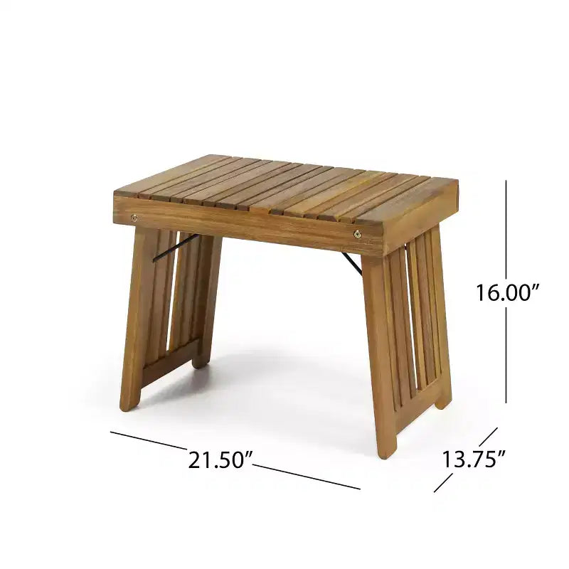 GDFStudio Karyme Ensemble de 6 pièces de chaise longue et table d'appoint en bois d'acacia d'extérieur