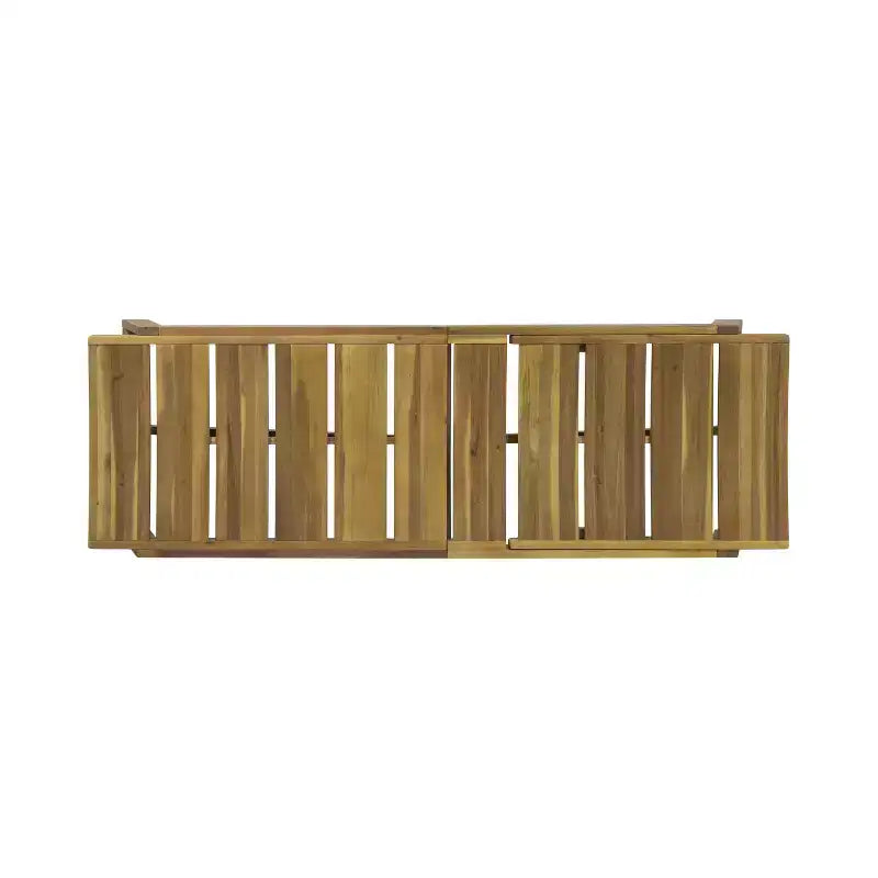 GDFStudio Karyme Ensemble de 6 pièces de chaise longue et table d'appoint en bois d'acacia d'extérieur