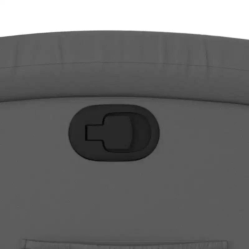 Fauteuil inclinable manuel avec dossier et repose-pieds réglables - Similicuir gris
