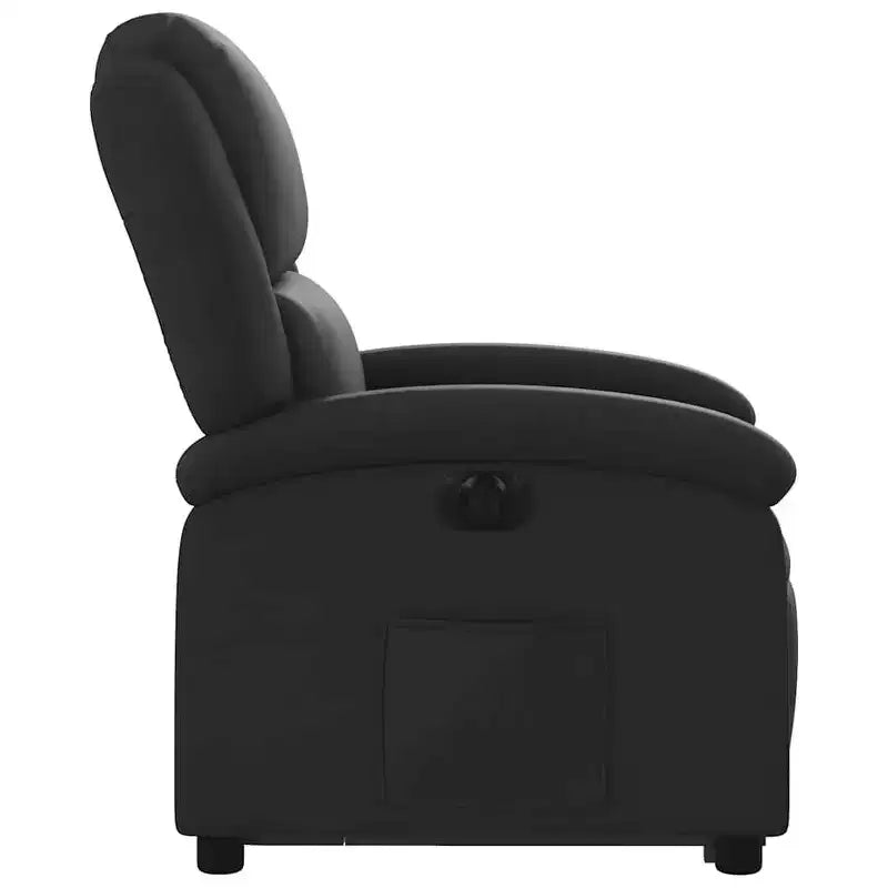 Fauteuil inclinable manuel avec dossier et repose-pieds réglables - Similicuir gris