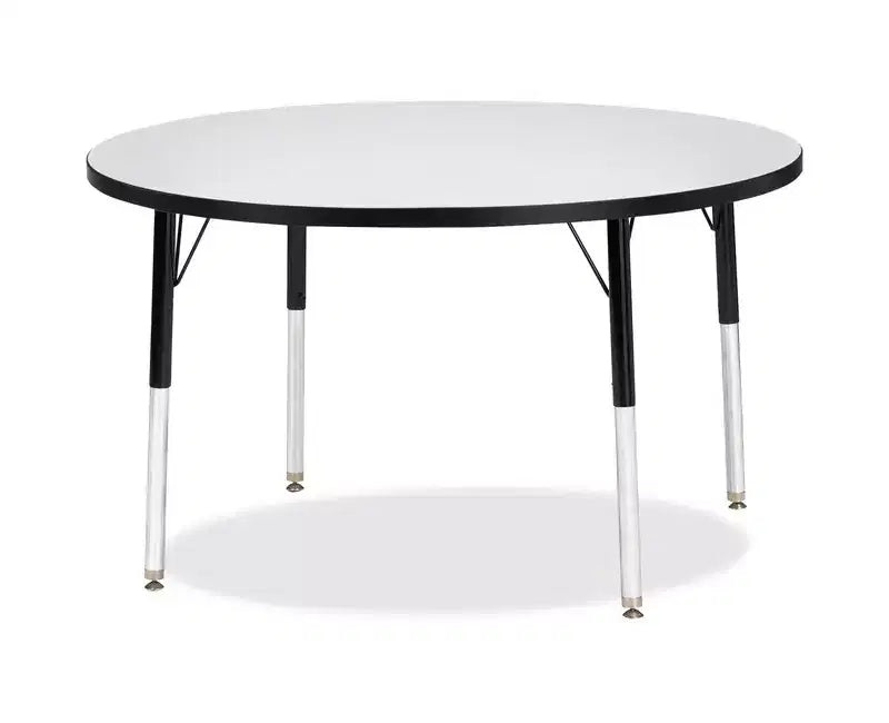 Table d'activités ronde Elementary Height couleur bord 42x42 - Noir