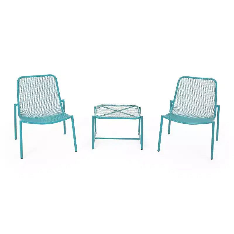 Christopher Knight Home Bucknell Salon de jardin moderne 3 pièces en métal