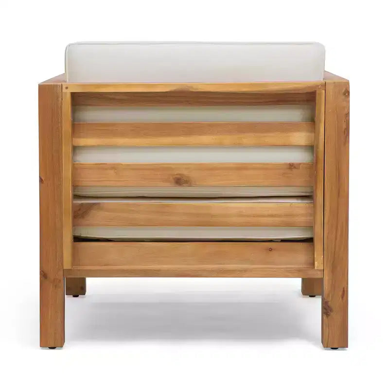 Christopher Knight Home Oana – Canapé d'angle d'extérieur 8 places en bois d'acacia avec coussins