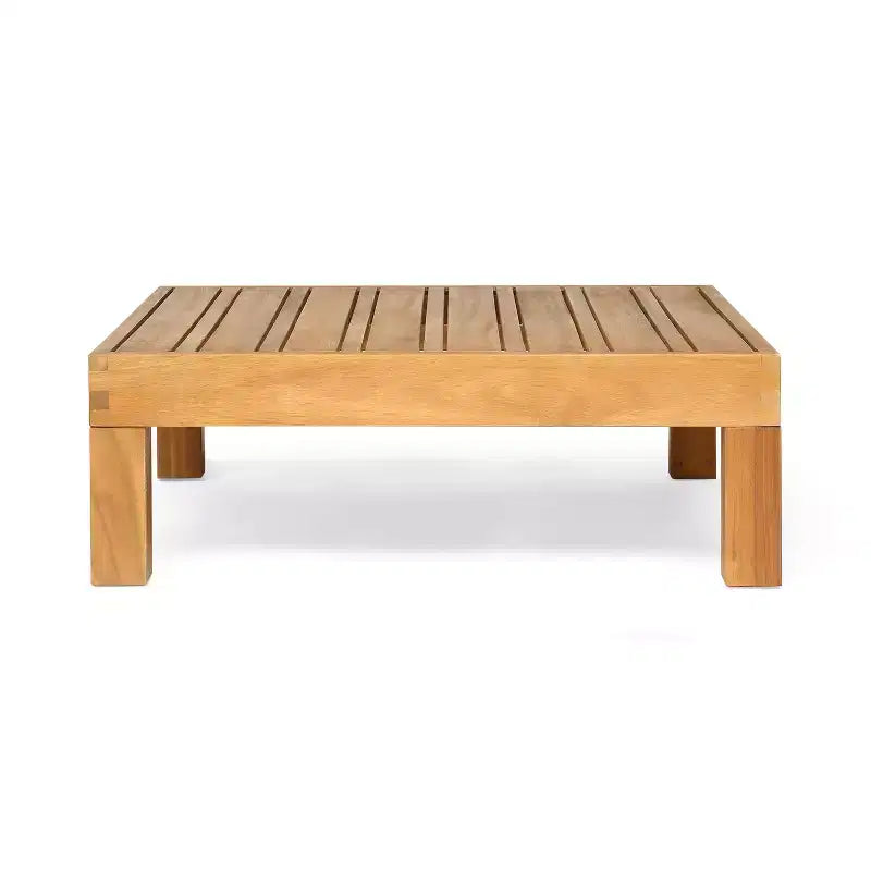 Christopher Knight Home Oana – Canapé d'angle d'extérieur 8 places en bois d'acacia avec coussins