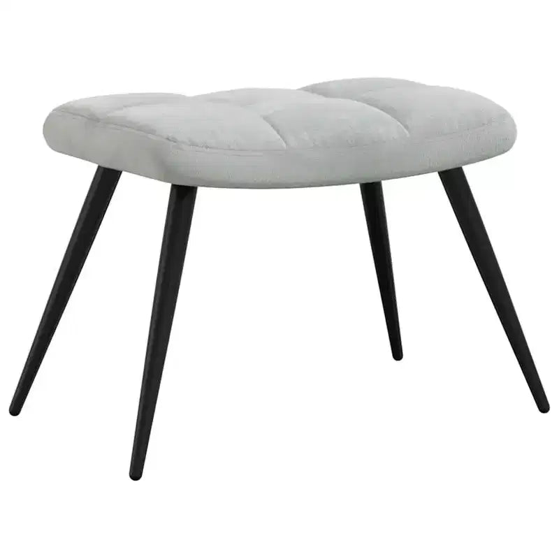 Fauteuil de relaxation en velours gris clair avec repose-pieds