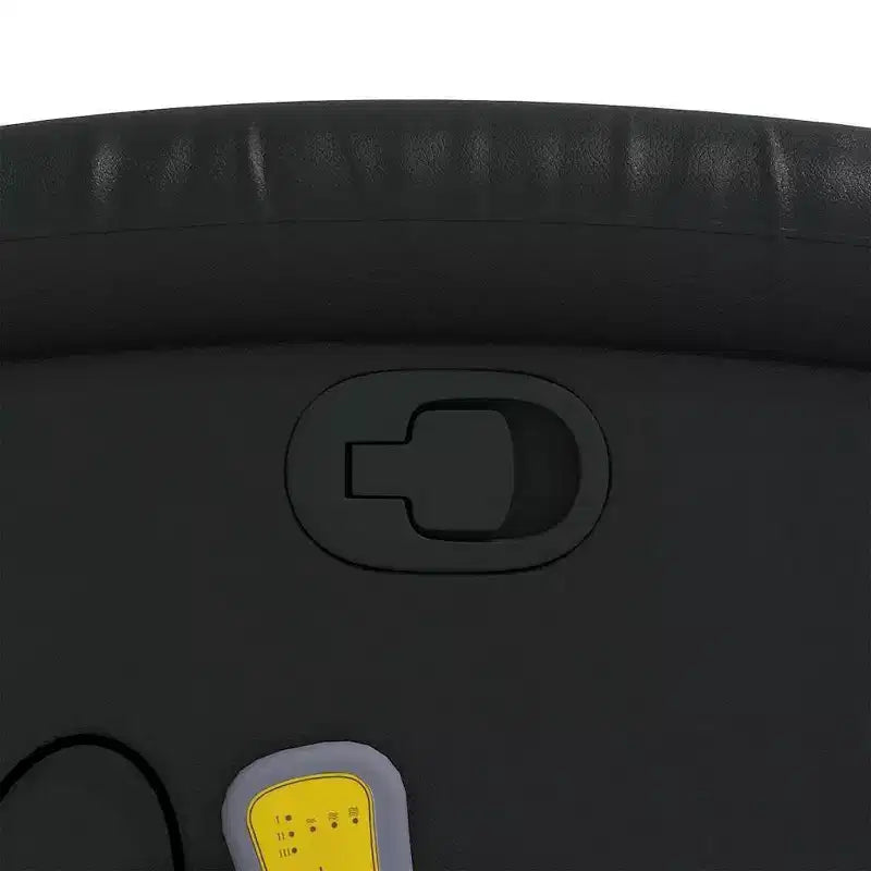 Fauteuil de massage inclinable en similicuir noir avec dossier et repose-pieds réglables