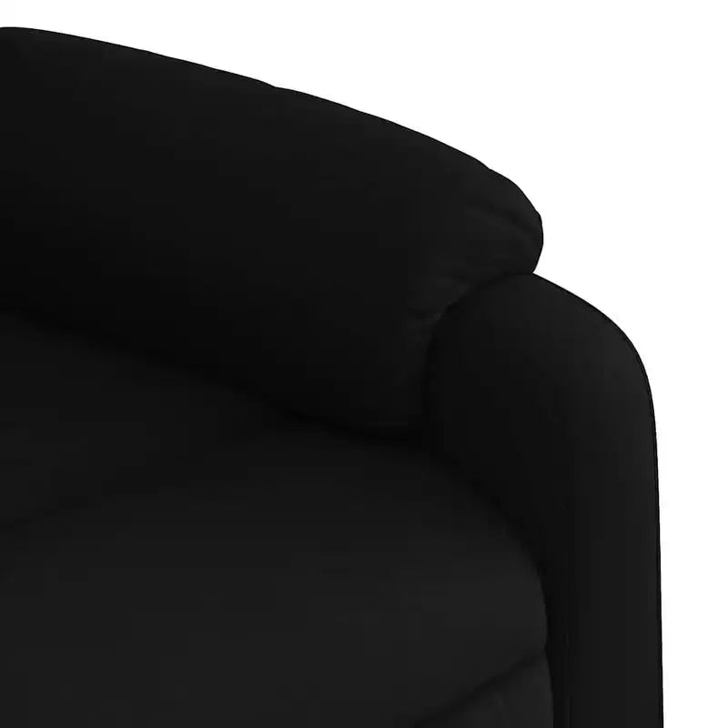 Fauteuil inclinable de massage électrique - Tissu noir avec massage par vibrations et repose-pieds réglable
