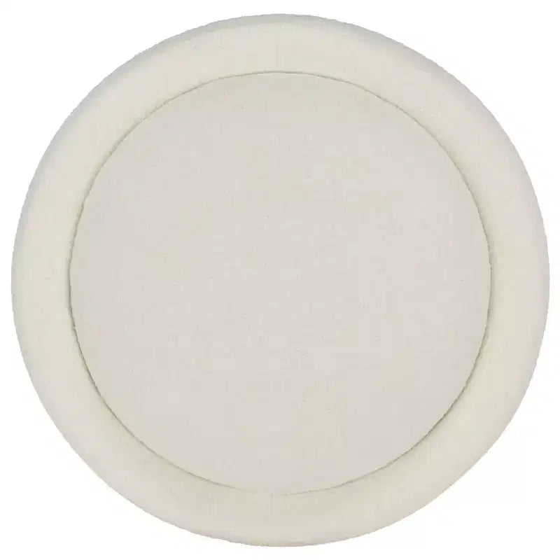 Pouf rond - Ivoire/Naturel