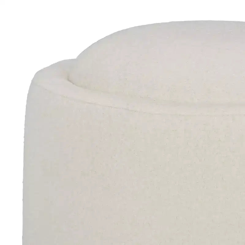 Pouf rond - Ivoire/Naturel